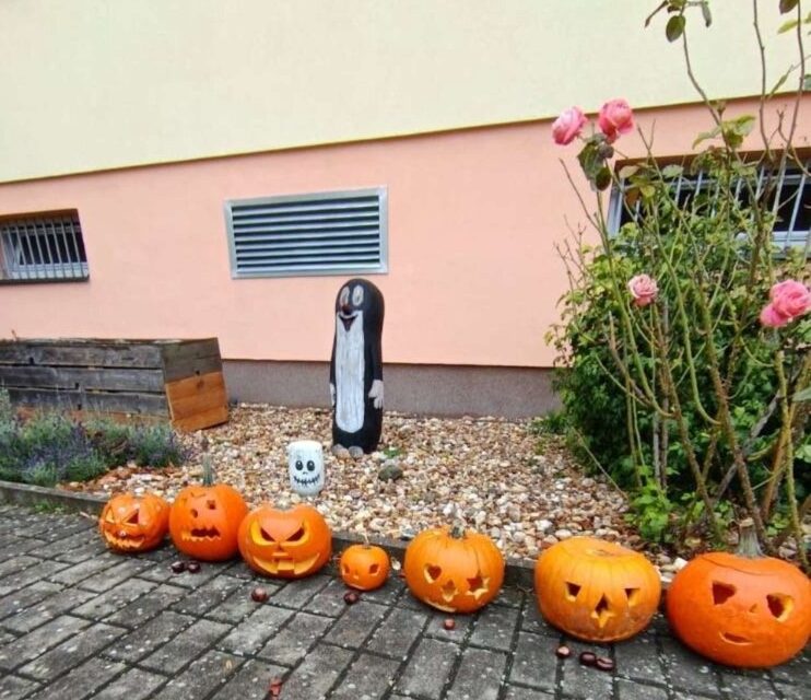 Společné dlabání dýní v MŠ 22.10. 2025